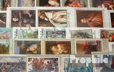 Produktbild von Briefmarken Motive 100 verschiedene Gemälde Marken