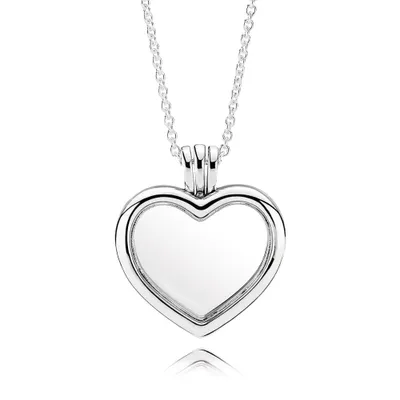 Immagine prodotto di Collana Pandora 590544 con ciondolo a cuore medaglione, argento, 60 cm