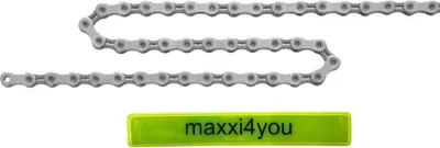 Produktbild von Shimano Fahrradkette Ultegra CN-6701 10-fach in silber inkl. maxxi4you Reflexband