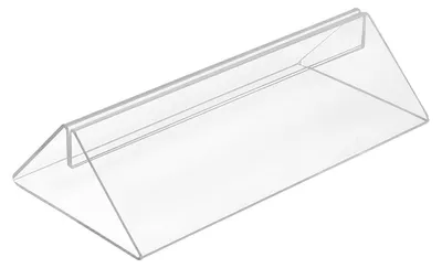 Produktbild von Tischschildhalter Acrylglas transparent 210mm mit tiefem Einschub Tischaufsteller