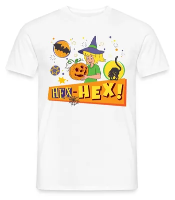 Produktbild von Spreadshirt Bibi Blocksberg Halloween Hex-Hex! Mit Bibi Männer T-Shirt, S, Weiß