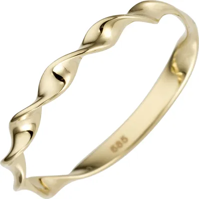 Produktbild von Gr. 60 Damen Ring gedreht 585 Gold Gelbgold Goldring