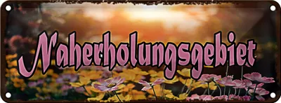 Produktbild von Blechschild Hinweis 27x10cm Naherholungsgebiet Dekoration
