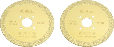 Image de 2Pcs Cutting Saw Blade 100mm Diamond Ceramic Saw Blade Porcelain Cutting Blade for Angle Grinder Cutting Machine 100x10mm / 3.9x0.4in