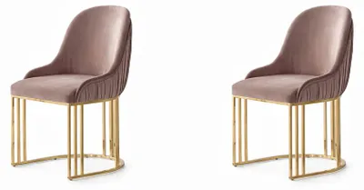 Zdjęcie produktu dla Dwa nowoczesne krzesła o eleganckim designie, idealne do jadalni.