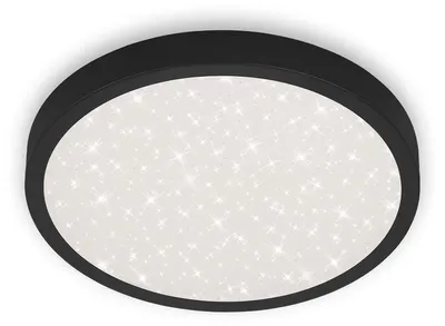 Image de STERENHIMMEL CCT LED plafonnier BRILONER LEUCHTEN RUNA, 24 W, 3000 lm, IP20, noir, métal-plastique, Ø 38 cm