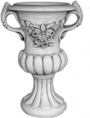 Produktbild von Schöne Große Amphore aus Steinguss perfekt für den Garten die Terrasse oder den Vorgarten ist Frostfest Witterungsbeständig und Neu 93cm H, PO-1993