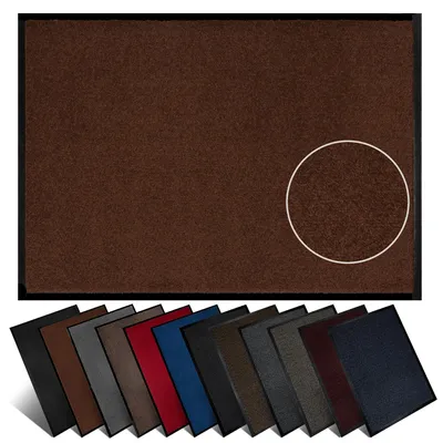 Produktbild von Furni24 Schmutzfangmatte Fußmatte 80 x 120 cm Braun – Rutschfeste & Waschbare Türmatte für Innen & Außen
