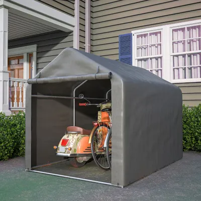 Produktbild von Fahrradstellplatz - Fahrradhaus - Garagentunnel - Gartenhaus - Lagerzelt - 160x220x165 cm - Robuster Stahl