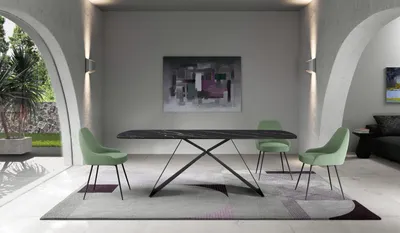 Produktbild von Thanos - Fester Tisch (220 x 110 cm) aus schwarzer Keramik