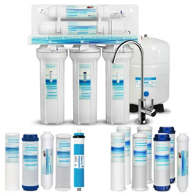 5-Stufen Umkehrosmose-Filtersystem 75 GPD + 7 Ersatzfilter