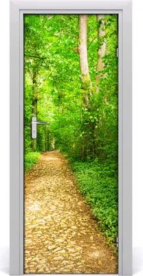 Produktbild von Tulup Türaufkleber 75x205 cm Dekorative Aufkleber Selbstklebend Wasserdichte Tapete Abnehmbar Schlafzimmer Wohnzimmer Wohnkultur - Weg im Wald