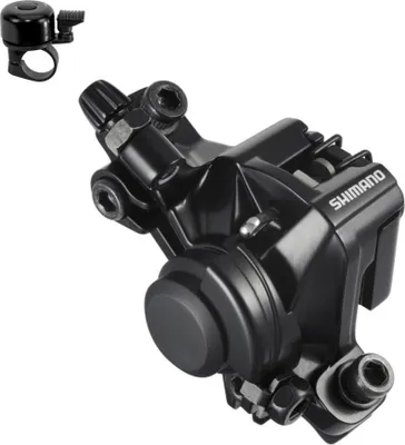 Produktbild von maxxi4you Shimano Bremssattel MTB/Trekking BR-M375 Schwarz inkl. maxxi4you Fahrradklingel