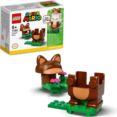 Produktbild von LEGO 71385 Super Mario Tanuki-Mario Anzug Power Up Pack, Erweiterungsset, Kostüm zum Drehen und Stampfen