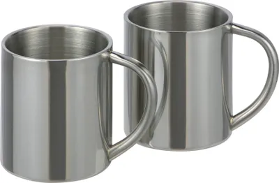 Produktbild von HI 2 Stück Edelstahl Thermo-Trinkbecher, doppelwandig,  200ml 16261