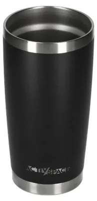 Produktbild von Großer Thermobecher aus Stahl 600 ml - schwarz