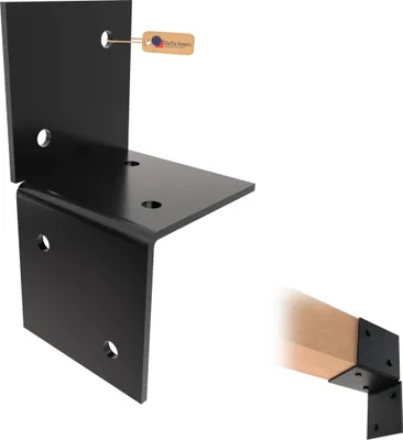 Produktbild von GeZu Impex Pfosten Wandverbinder 81 x 81 mm Schwarz Pulverbeschichtet Pergola