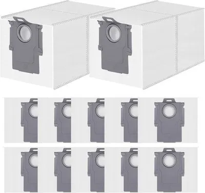 Produktbild von 12 Stuks Stoffsäcke für Roborock Q Revo/Qrevo S/Qrevo Pro/Qrevo Master/Qrevo Plus/Qrevo Curv/S8 MaxV Ultra/Saros 10R/QV 35S/35A/QR 598/798 Staubsauger - Staubsaugerbeutel - Wegwerfbeutel - 3 L Große Kapazität