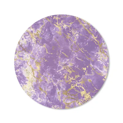 Produktbild von MuchoWow® Mauspad Mousepad Marmor - Lila - Gold - Muster 50x50 cm - Mousepads - Maus Mat - Pad - Mausunterlage - Vinyl