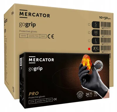Obrázok produktu pre Nitrilové rukavice 50 ks. 11-XXL Gogrip Black - 10 op.
