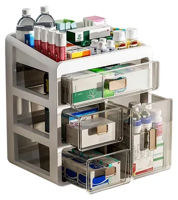 Produktbild von Omgoods – Medikamentenbox mit 4 Fächern für Zuhause und Büro
