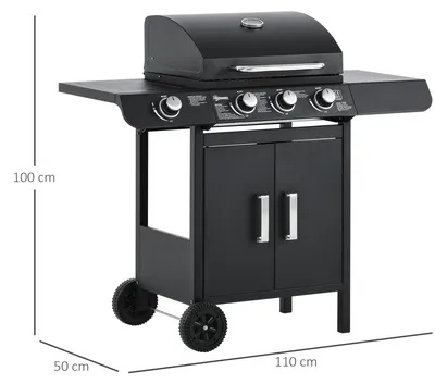 Zdjęcie produktu dla Grill gazowy Outsunny z kółkami 846-064V90