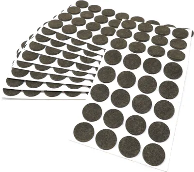 Produktbild von Adsamm® | 320 x selbstklebende Filzgleiter / Braun / Ø 26 mm / rund / Möbelgleiter aus Filz mit 3.5 mm Stärke