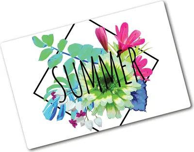 Produktbild von Tulup Glas Herdabdeckplatte - 80x52 cm - Glaskeramikkochfeld-Abdeckung Spritzschutz Glasabdeckplatte - Einteilig - Sprüche - Sommer - Mehrfarbig