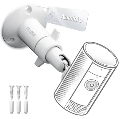 Immagine prodotto di CELLONIC Supporto per telecamera di videosorveglianza compatibile con Arlo Pro 5, 4, Pro 3, Pro 2, Pro, Ultra 2, Ultra, Ultra 4k, Go, Essential, Light per vite da 1/4" di filettatura staffa inclinabile/inclinabile