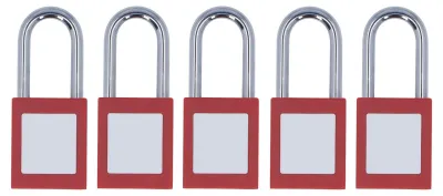 Image de 5er-Set Lockout-Tagout-Schloss, Sicherheits-Lockout-Vorh?ngeschloss, Verchromte Nylon-Vorh?ngeschl?sser, 38 Mm, Wiederverwendbare, Beschreibbare Etiketten-Vorh?ngeschl?sser f��r
