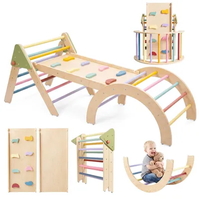Immagine prodotto di Set di gioco Pikler triangolare 3-in-1 per bambini piccoli