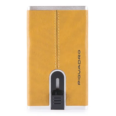 Immagine prodotto di PIQUADRO Portafoglio compatto quadrato nero RFID Giallo
