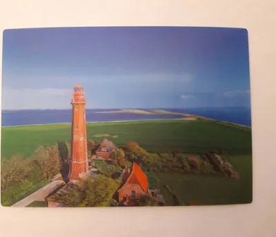 Produktbild von 3 D Ansichtskarte Insel Fehmarn, Flügger Leuchtturm, Postkarte Wackelkarte Hologrammkarte, Schleswig-Holstein