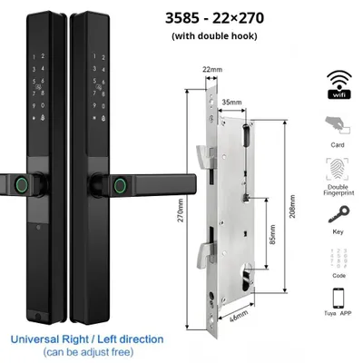 Obrázok produktu pre Inteligentný WiFi zámok – Biometrický zámok – Zámok s rozpoznávaním odtlačkov prstov – Elektronický zámok – Inteligentný zámok