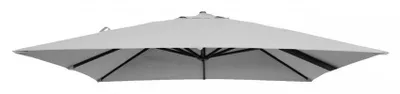 Image de Toile de rechange pour parasol en polyester gris clair, résistante au vent, 3 x 4 m