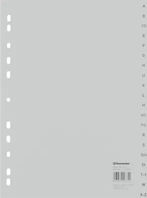Immagine prodotto di Soennecken Register 1524 DIN A4 A-Z volle Höhe PP grau