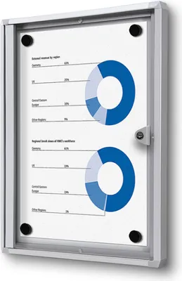 Produktbild von Showdown Schaukasten für Innen  Economy SCXS - 1x DIN A4 - Aluminium - Silber