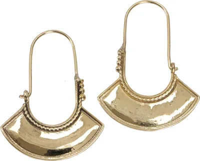 Produktbild von Tribalohrringe aus Messing, Ethnoohrringe, Goaschmuck - Gold, Gold-Farben, 4*3 cm, Ohrringe + Ohrstecker Modeschmuck