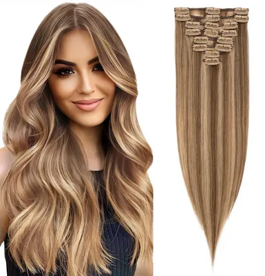 Productafbeelding van Solidchoice - Clip-In Haarextensies van 50 cm met Balayage