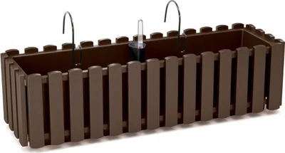 Produktbild von nabbi Selbstbewässernder Kunststoff-Balkonpflanzentopf DDEF600W 58 cm - braun