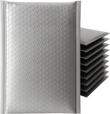 Image de Enveloppe métallique 270 x 360 mm, couleur argent, 100 pièces