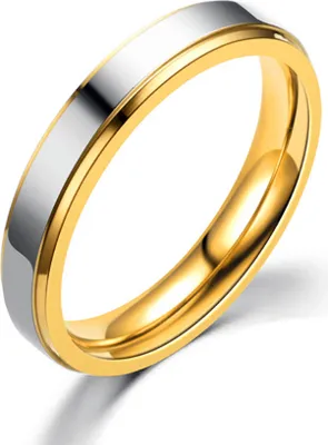 Produktbild von Modeliebhaber Paare Frauen Titan Stahl Verlobung Ehering Band Schmuck-Womens US 6