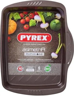 Immagine prodotto di Teglia da forno, Pyrex 1452053, rettangolare, acciaio, 35 x 27 cm, cioccolato
