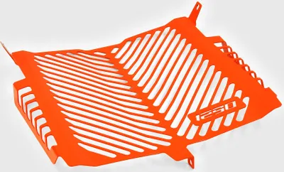 Produktbild von Kühlerabdeckung kompatibel mit KTM 1290 Super Duke R Logo orange