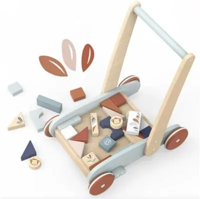 Produktbild von Lauflernwagen mit Formensortierspiel und 27 Bausteinen