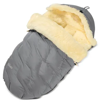 Produktbild von Fellhof Kinderwagenfellsack Fußsack Lammfell WINTERBERG grau