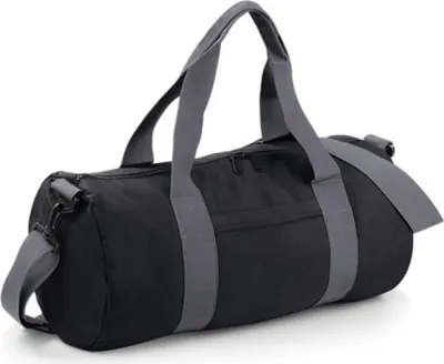 Produktbild von BagBase BG140 | Original Barrel Bag / Reisetasche | 50 x 25 x 25 cm - Farbe: Black/Graphite Grey - Größe: 50 x 25 x 25 cm