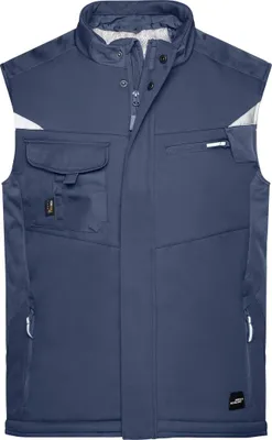 Produktbild von James & Nicholson Professionelle Softshellweste mit Innenfutter JN825 Gr. 5XL navy/navy