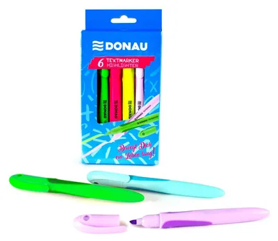 Imagen del producto de DONAU 5140012-99. Estuche para marcadores. 6 unidades. Colores neón y pastel, surtidos