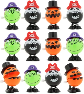 Productafbeelding van Decoratieve figuren - Set van 12 - Halloween opwindfiguren